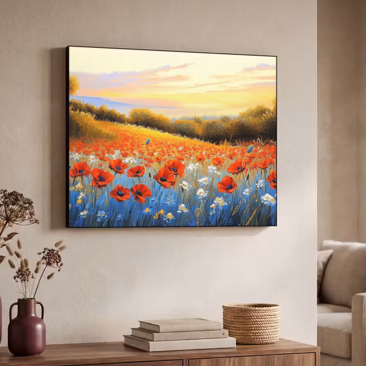 Art Frame - Klaproos - Bloemenveld - Kleurrijk — 7