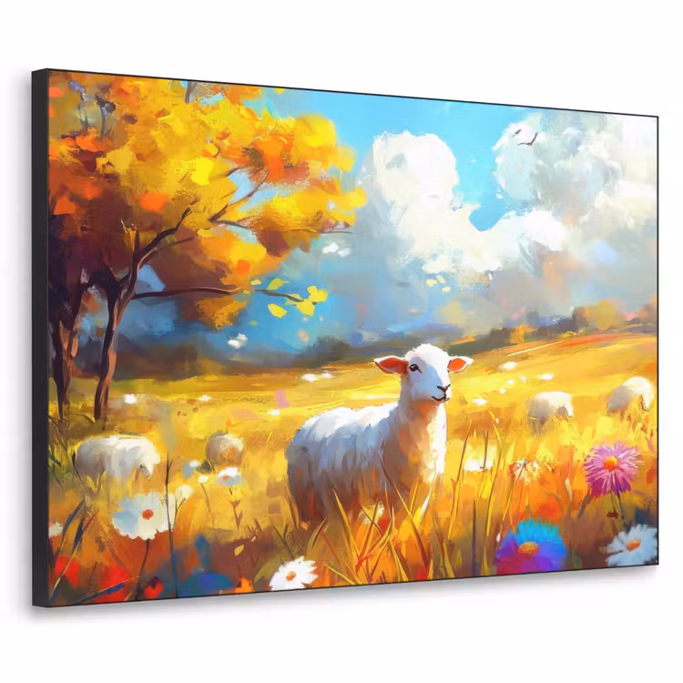 Art Frame - Schaap - Weide - Bloemen — 1