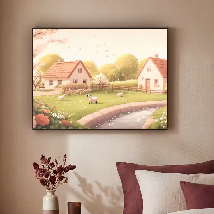 Art Frame - Schapen - Huisje - Platteland — 3
