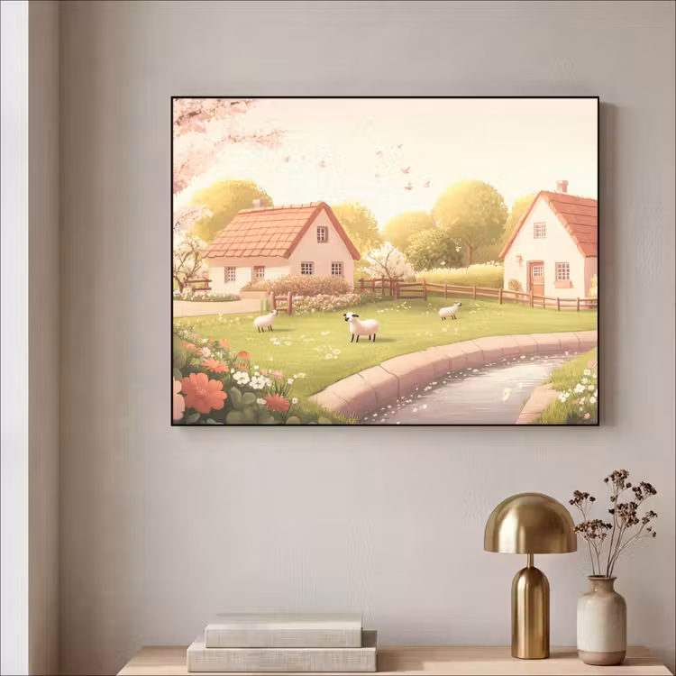 Art Frame - Schapen - Huisje - Platteland — 5