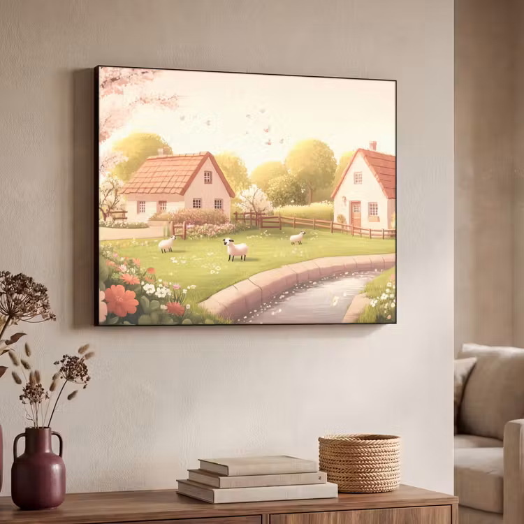 Art Frame - Schapen - Huisje - Platteland — 7