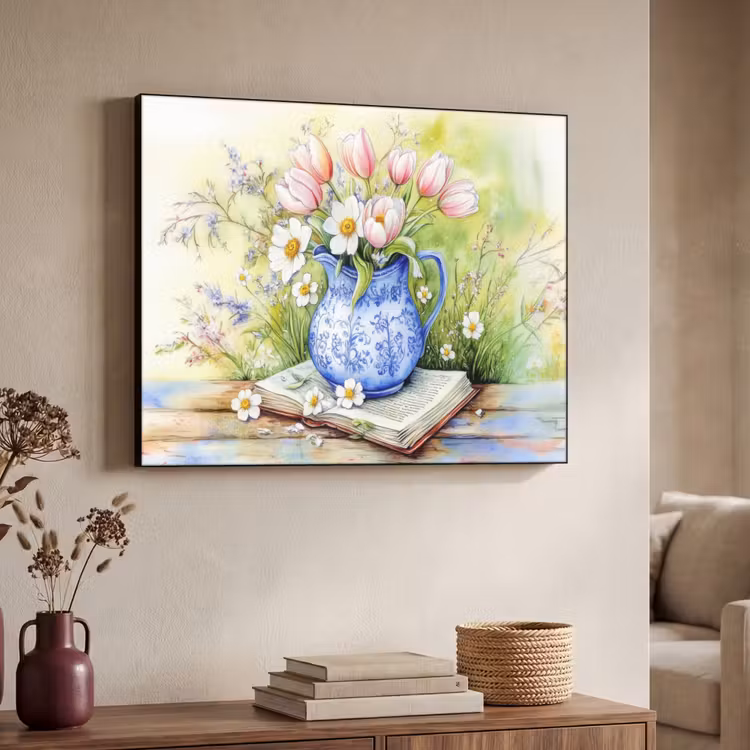 Art Frame - Vaas - Delftsblauw - Madeliefjes — 7