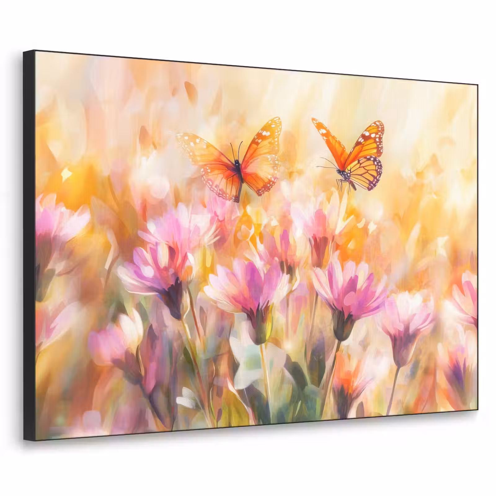 Art Frame - Vlinders - Oranje - Bloemen — 1