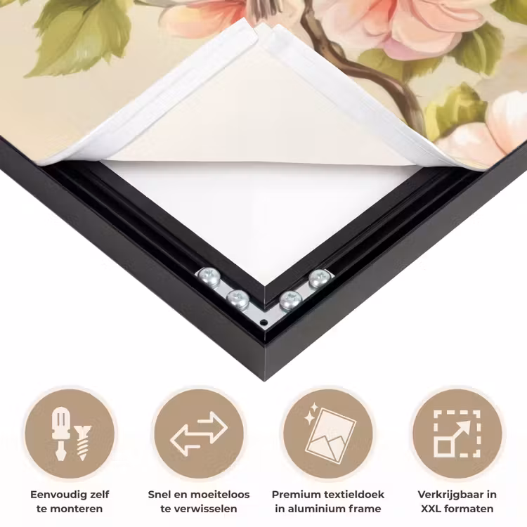 Art Frame - Takken - Bloemen - Vogeltjes - Roze — 4