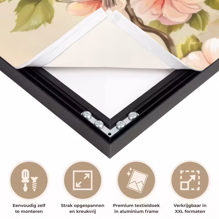 Art Frame - Takken - Bloemen - Vogeltjes - Roze — 8