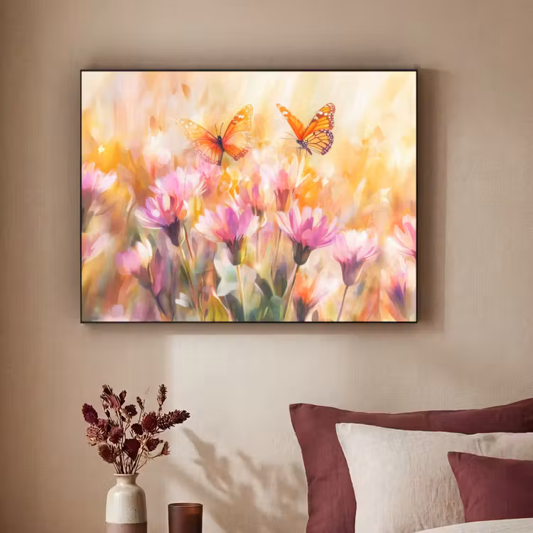 Art Frame - Vlinders - Oranje - Bloemen — 3