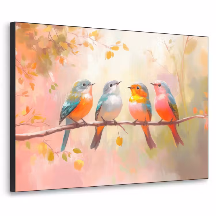 Art Frame - Vogels - Kleurrijk - Tak — 1
