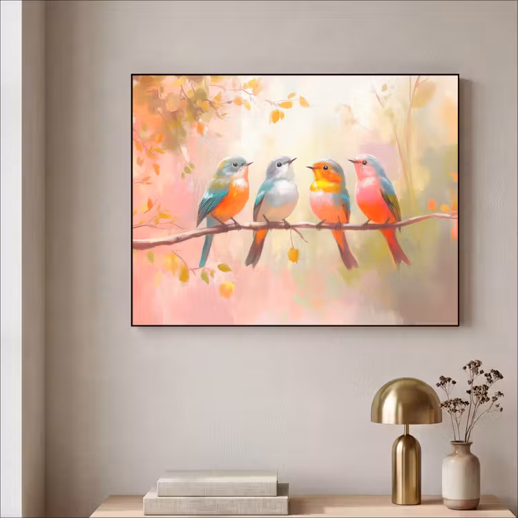 Art Frame - Vogels - Kleurrijk - Tak — 5