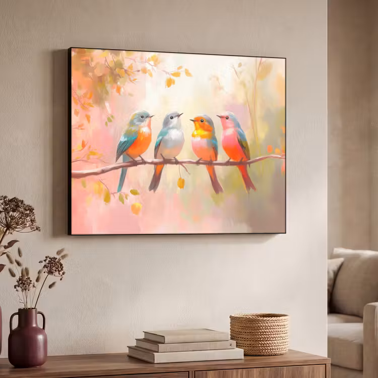 Art Frame - Vogels - Kleurrijk - Tak — 7