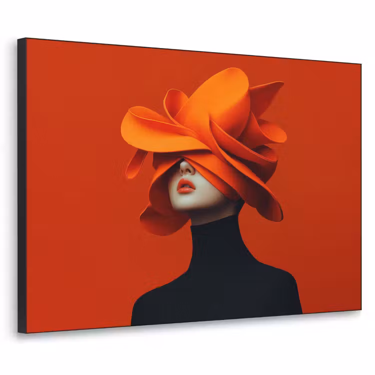 Art Frame - Oranje - Hoed - Vrouw — 1
