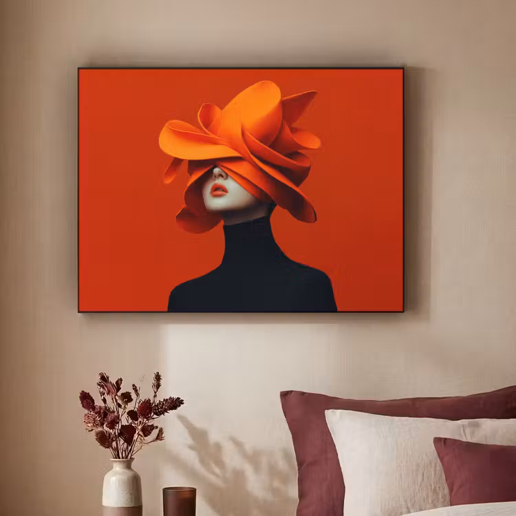 Art Frame - Oranje - Hoed - Vrouw — 3