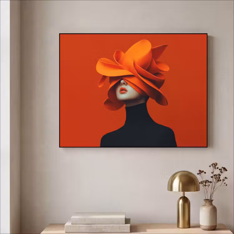 Art Frame - Oranje - Hoed - Vrouw — 5