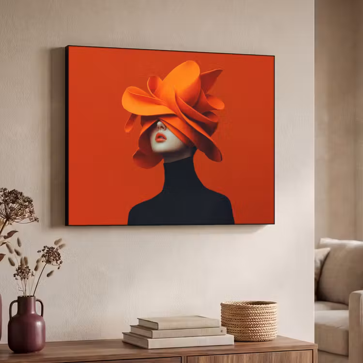 Art Frame - Oranje - Hoed - Vrouw — 7