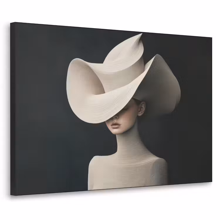 Art Frame - Vrouw - Golvende - Hoed — 1