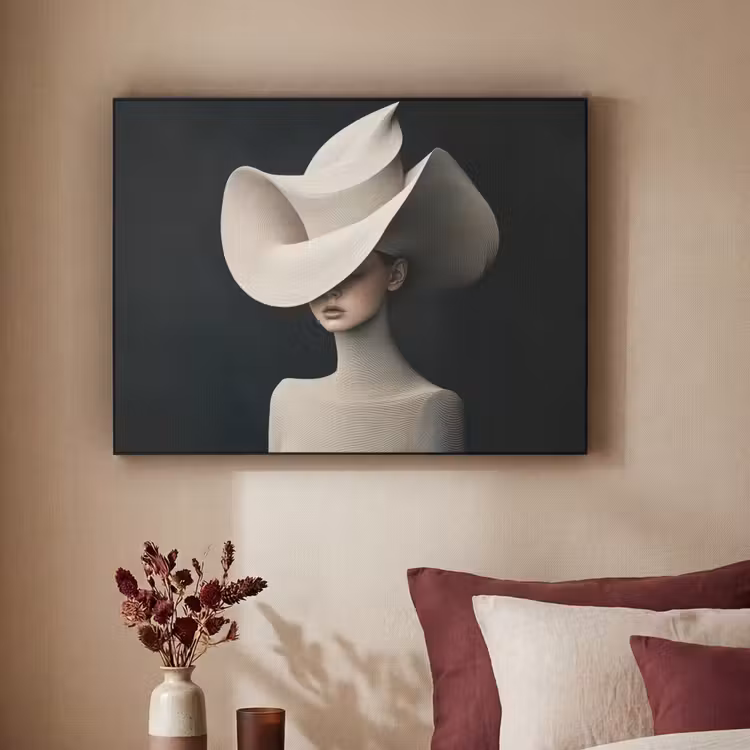 Art Frame - Vrouw - Golvende - Hoed — 3