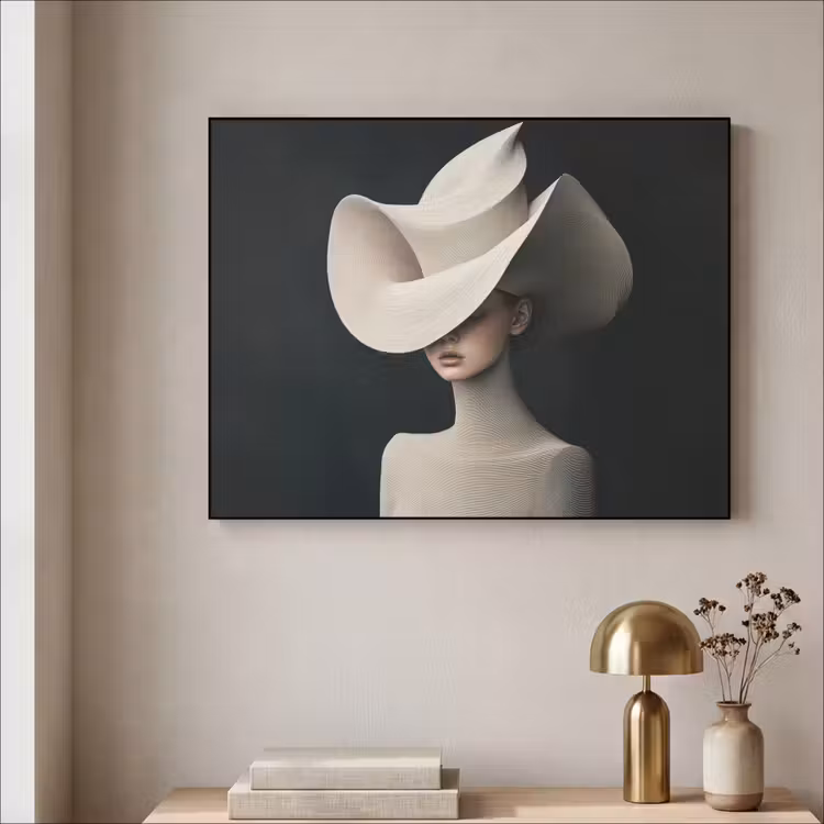 Art Frame - Vrouw - Golvende - Hoed — 5
