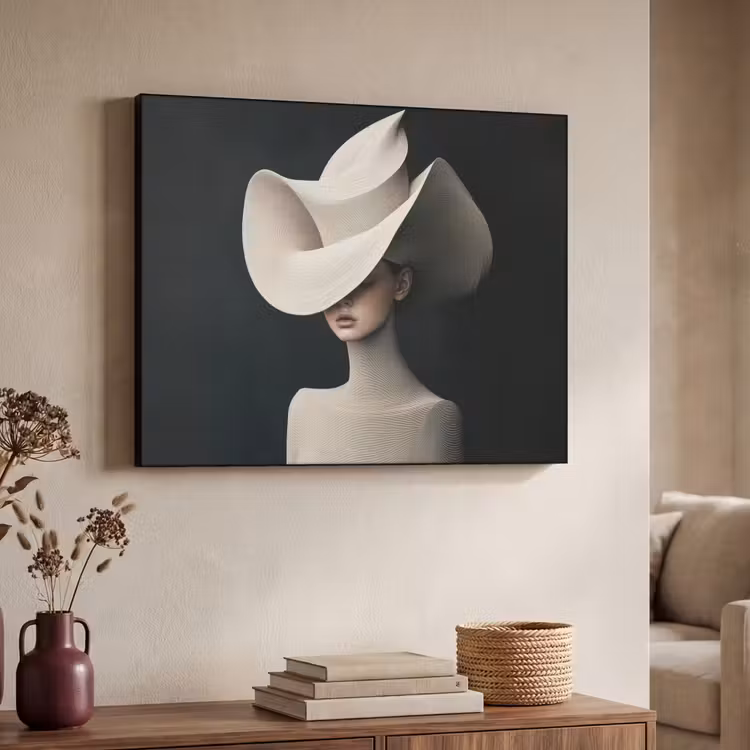 Art Frame - Vrouw - Golvende - Hoed — 7