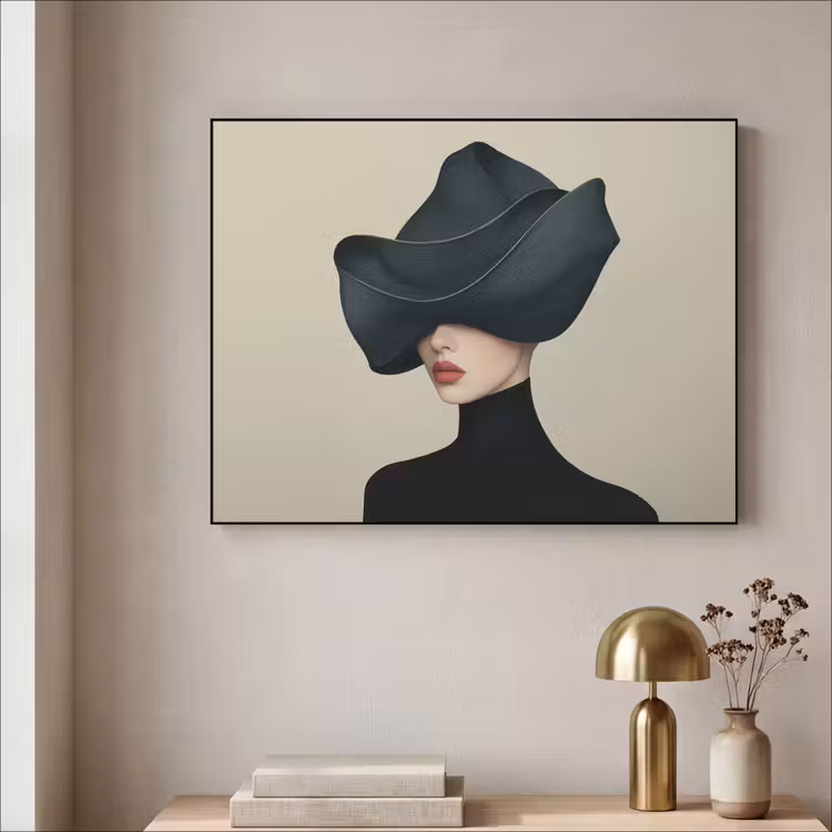 Art Frame - Vrouw - Groen - Hoed — 5