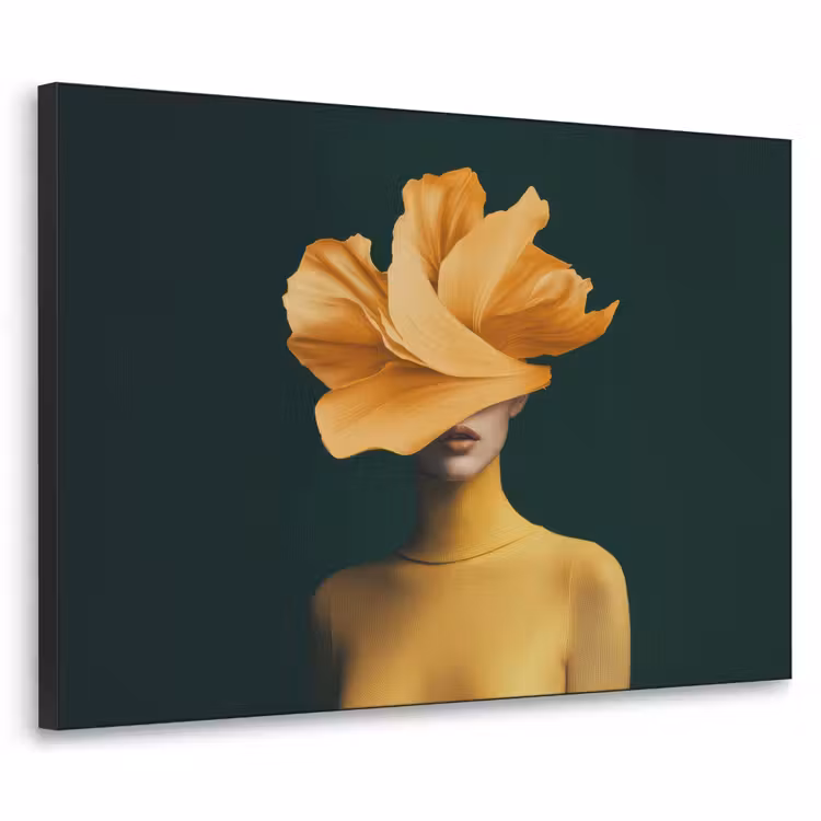 Art Frame - Vrouw - Hoed - Geel — 1