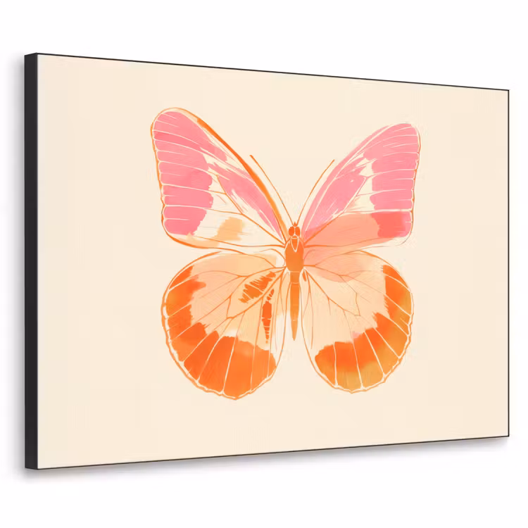 Art Frame - Oranje - Vlinder - Minimalistisch — 1