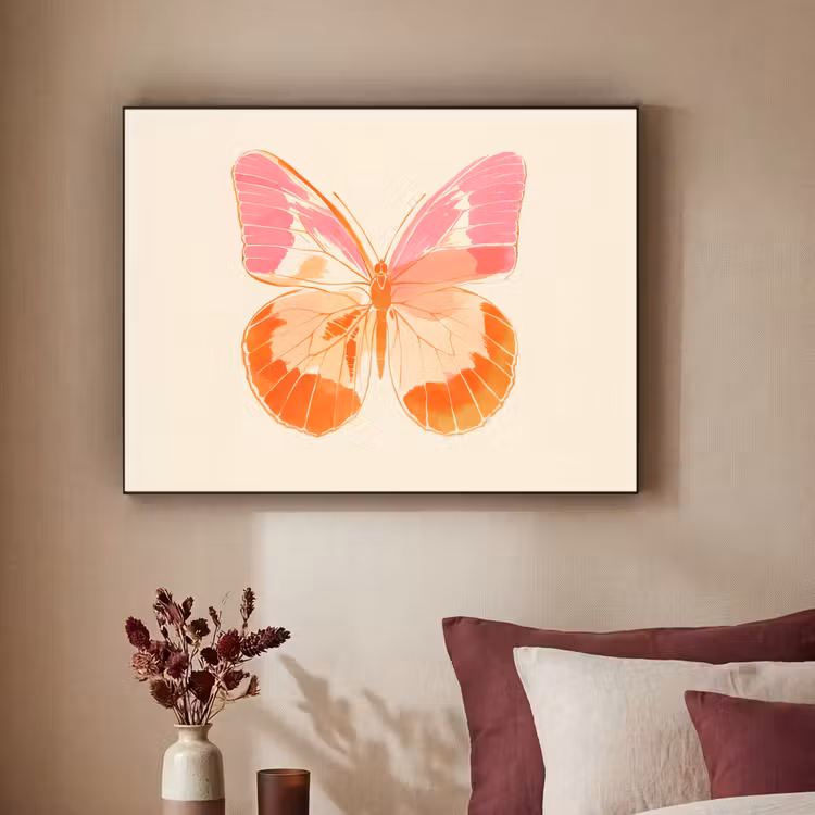 Art Frame - Oranje - Vlinder - Minimalistisch — 3