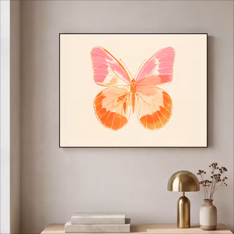 Art Frame - Oranje - Vlinder - Minimalistisch — 5