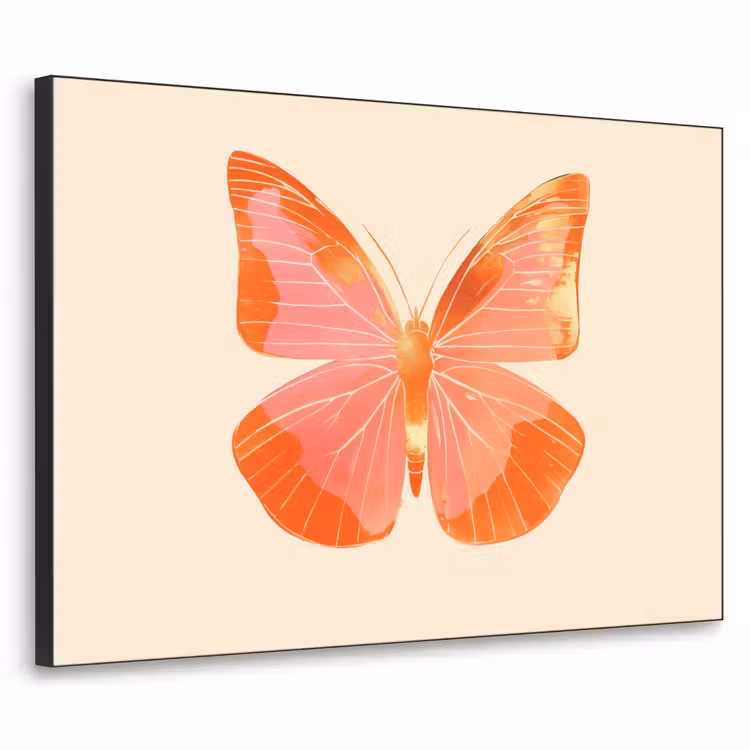 Art Frame - Vlinder - Minimalistisch - Roze — 1