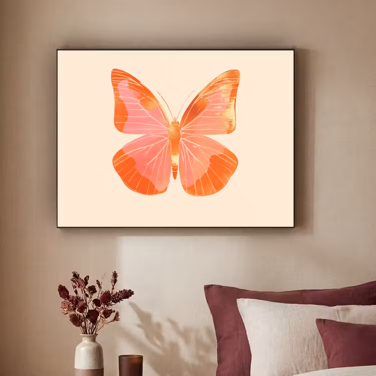 Art Frame - Vlinder - Minimalistisch - Roze — 3