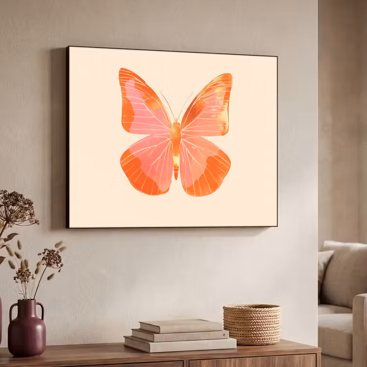 Art Frame - Vlinder - Minimalistisch - Roze — 7