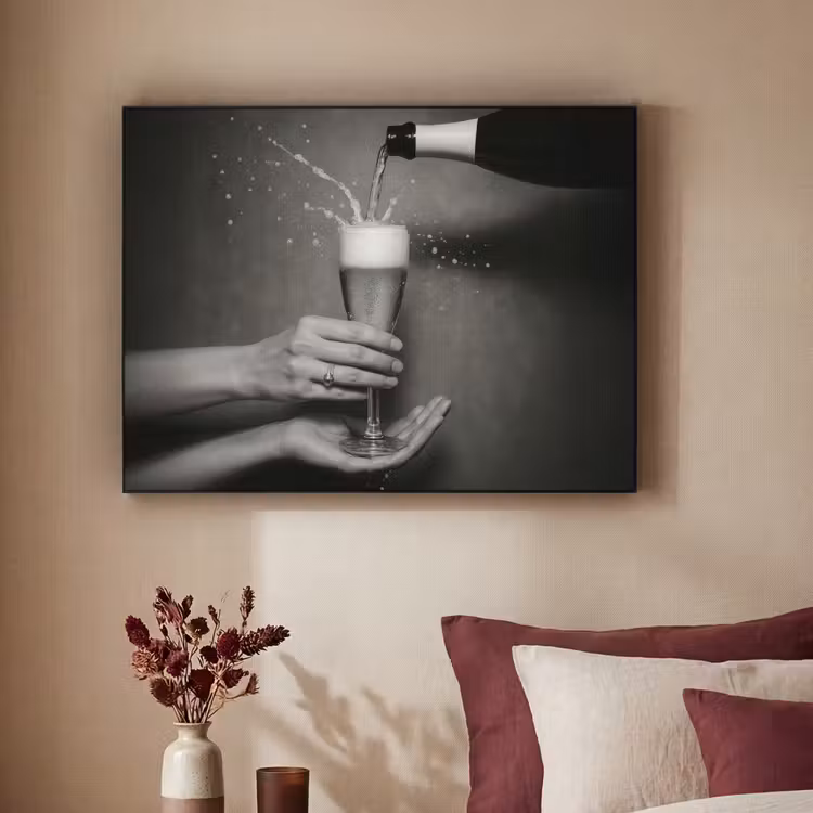 Art Frame - Champagnefles - Glas - Minimalistisch - Spetters — 3