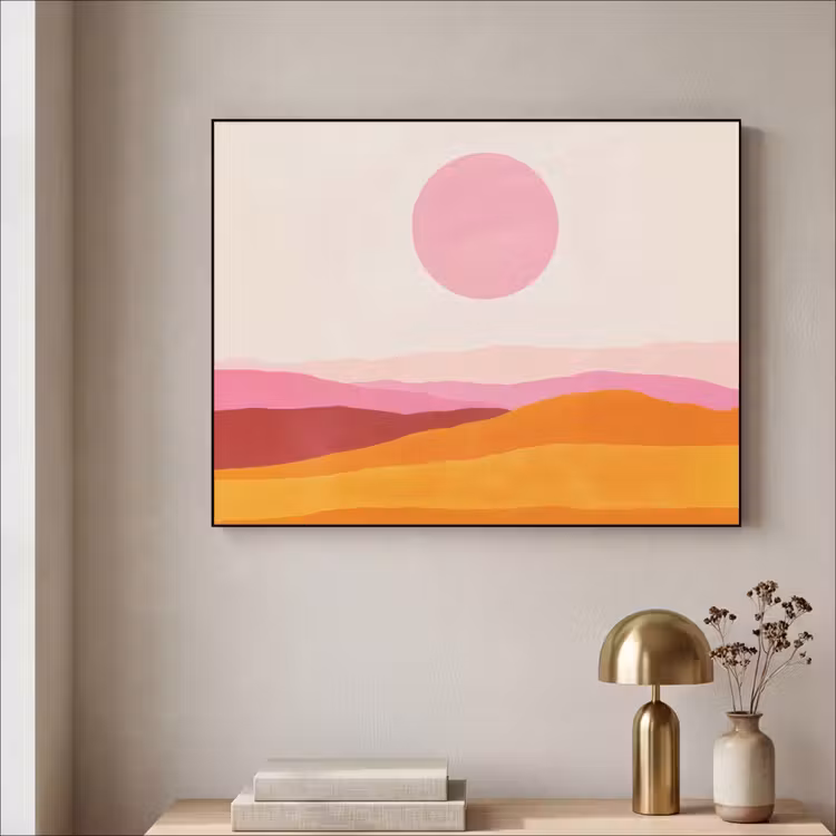 Art Frame - Heuvels - Oranje - Zon - Abstract — 5