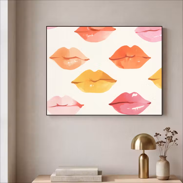 Art Frame - Lippen - Kleurrijk - Glanzend — 5
