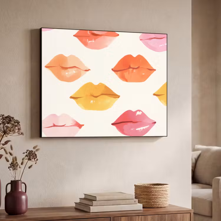Art Frame - Lippen - Kleurrijk - Glanzend — 7
