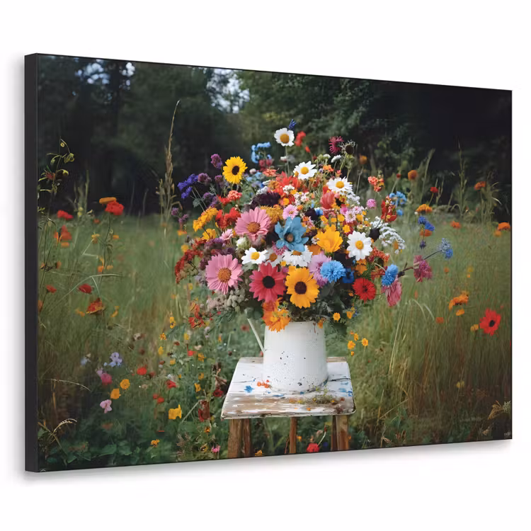 Art Frame - Bloemen - Krukje - Gieter - Veld — 1