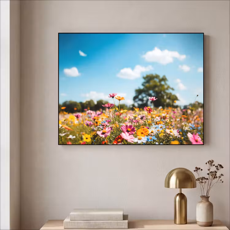 Art Frame - Bloemenweide - Blauw - Lucht - Kleuren — 5