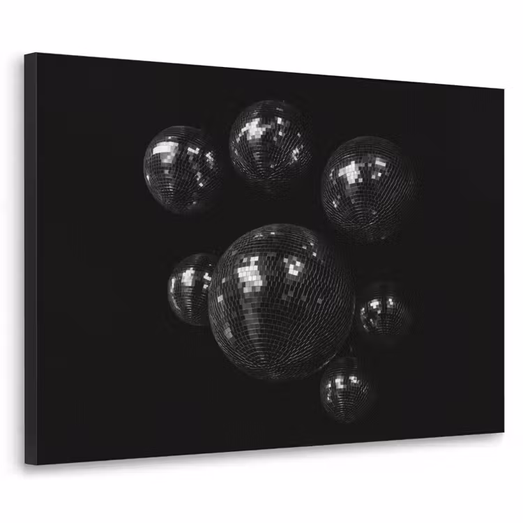 Art Frame - Discoballen - Minimalistisch - Zwart — 1