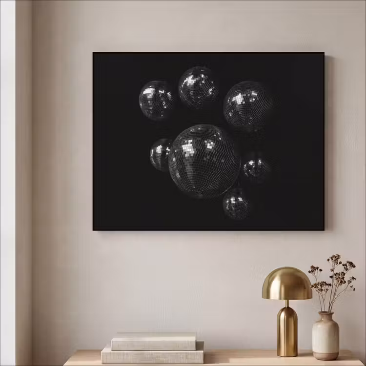 Art Frame - Discoballen - Minimalistisch - Zwart — 5