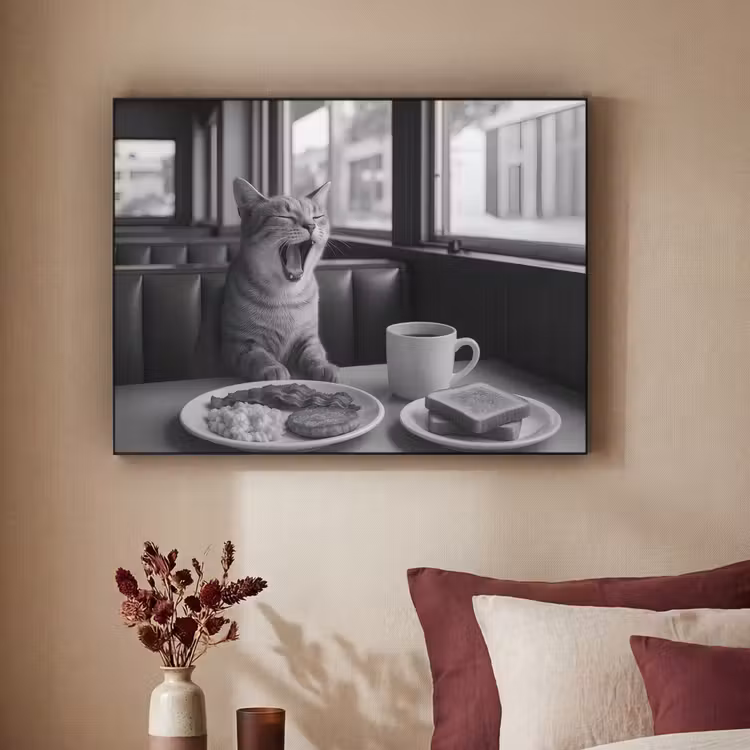 Art Frame - Kat - Koffie - Brood - Zwart — 3