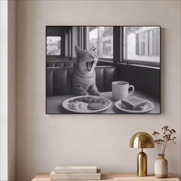 Art Frame - Kat - Koffie - Brood - Zwart — 5