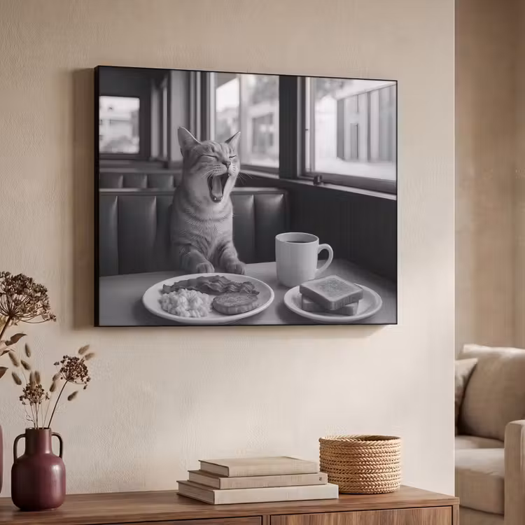Art Frame - Kat - Koffie - Brood - Zwart — 7