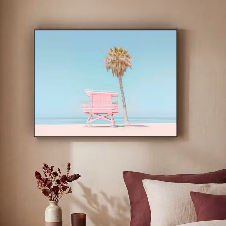 Art Frame - Palmboom - Strandhuis - Roze — 3