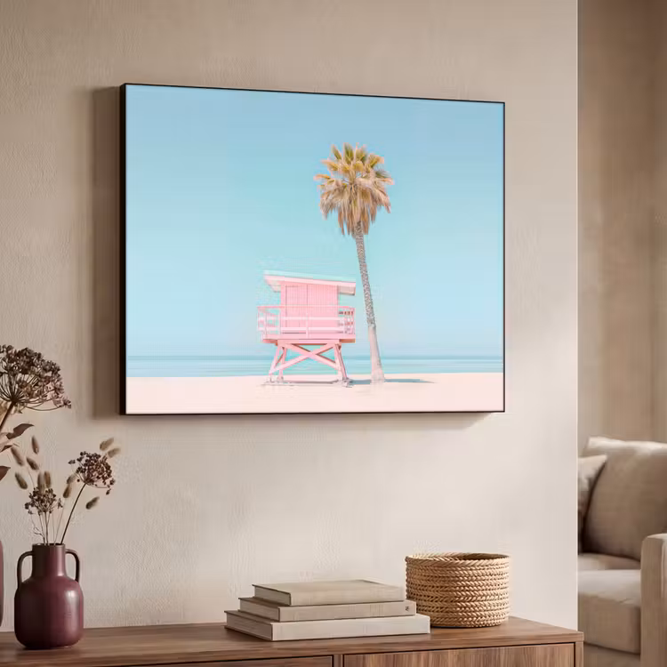 Art Frame - Palmboom - Strandhuis - Roze — 7