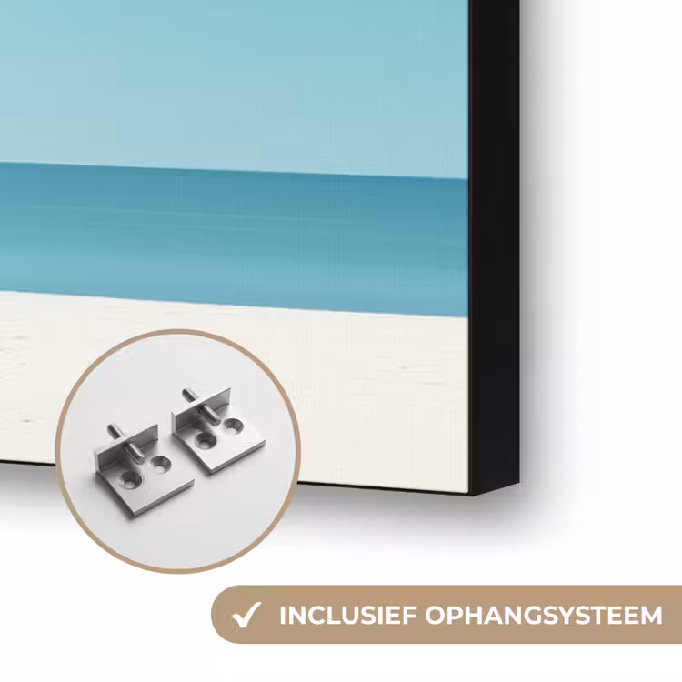 Art Frame - Strand - Blauwe lucht - Geel - Parasol — 6