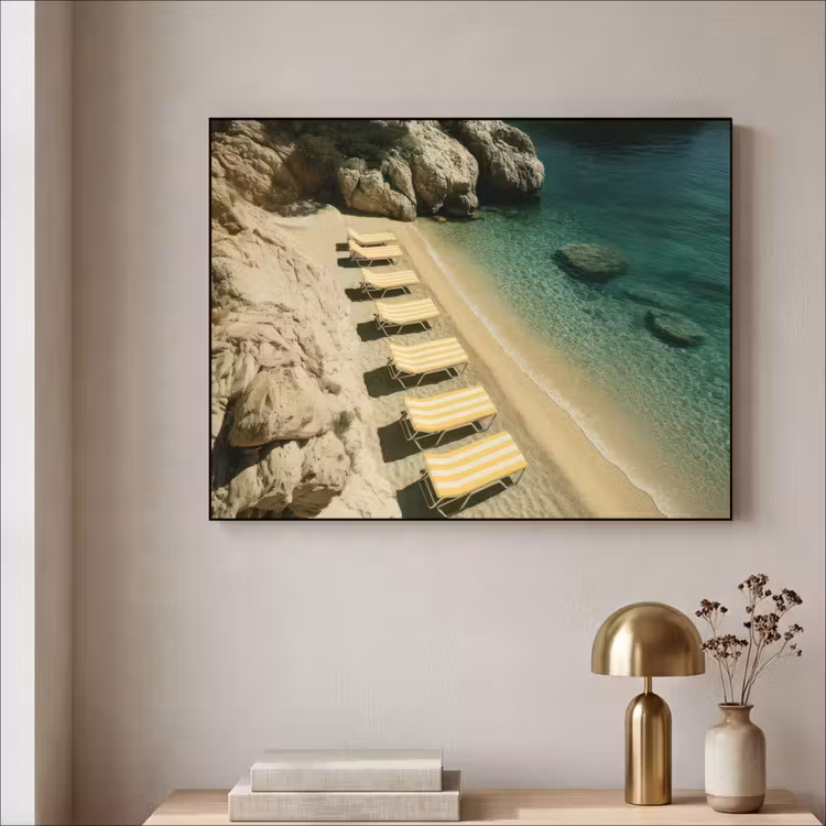 Art Frame - Strandbedden - Zee - Stenen - Baai — 5