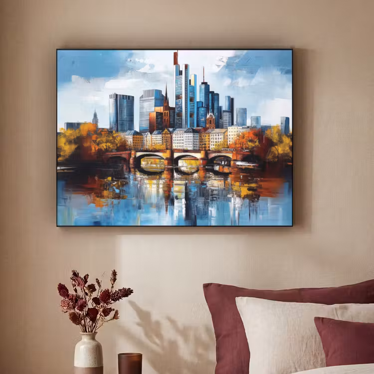 Art Frame - Bomen Frankfurt- Stad - Skyline - Brug — 3
