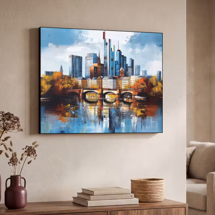 Art Frame - Bomen Frankfurt- Stad - Skyline - Brug — 7