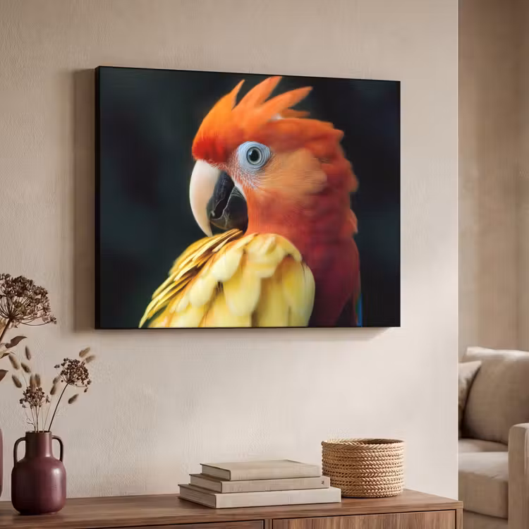 Art Frame - Close-up - Papegaai - Veren - Oranje — 7