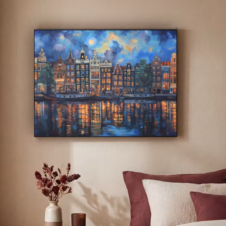 Art Frame - Grachten Amsterdam - Huizen - Stad - Kleurrijk — 3