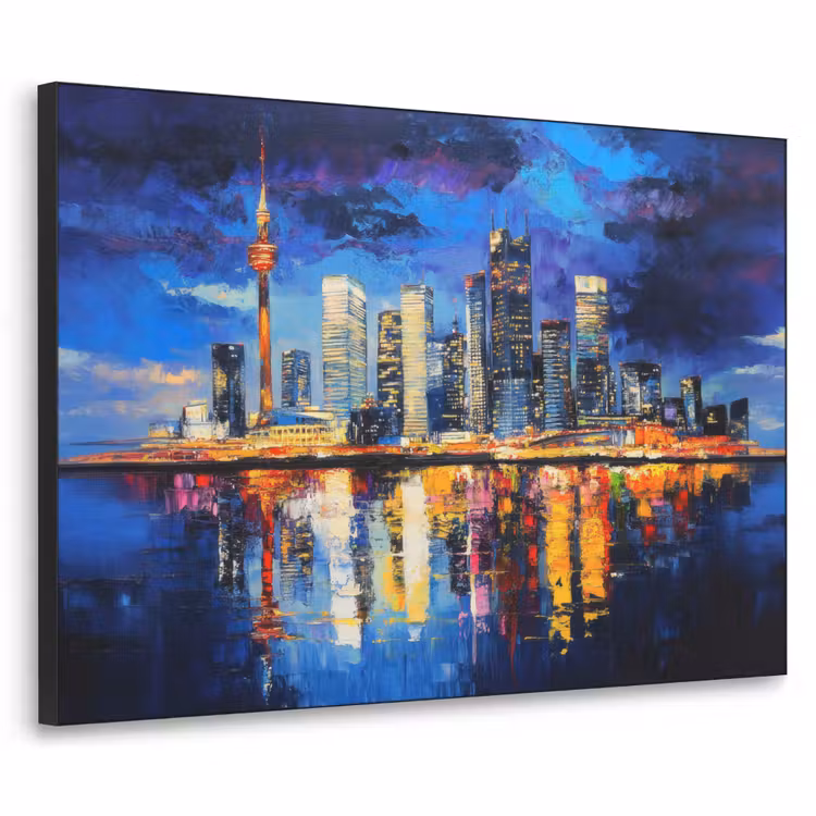 Art Frame - Skyline Toronto - Modern - Stadslicht - Blauw — 1