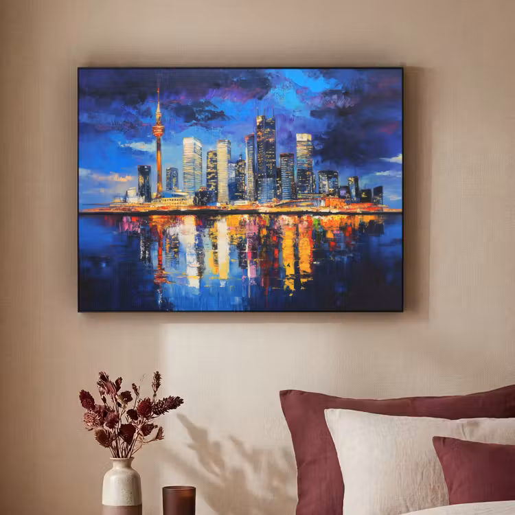 Art Frame - Skyline Toronto - Modern - Stadslicht - Blauw — 3